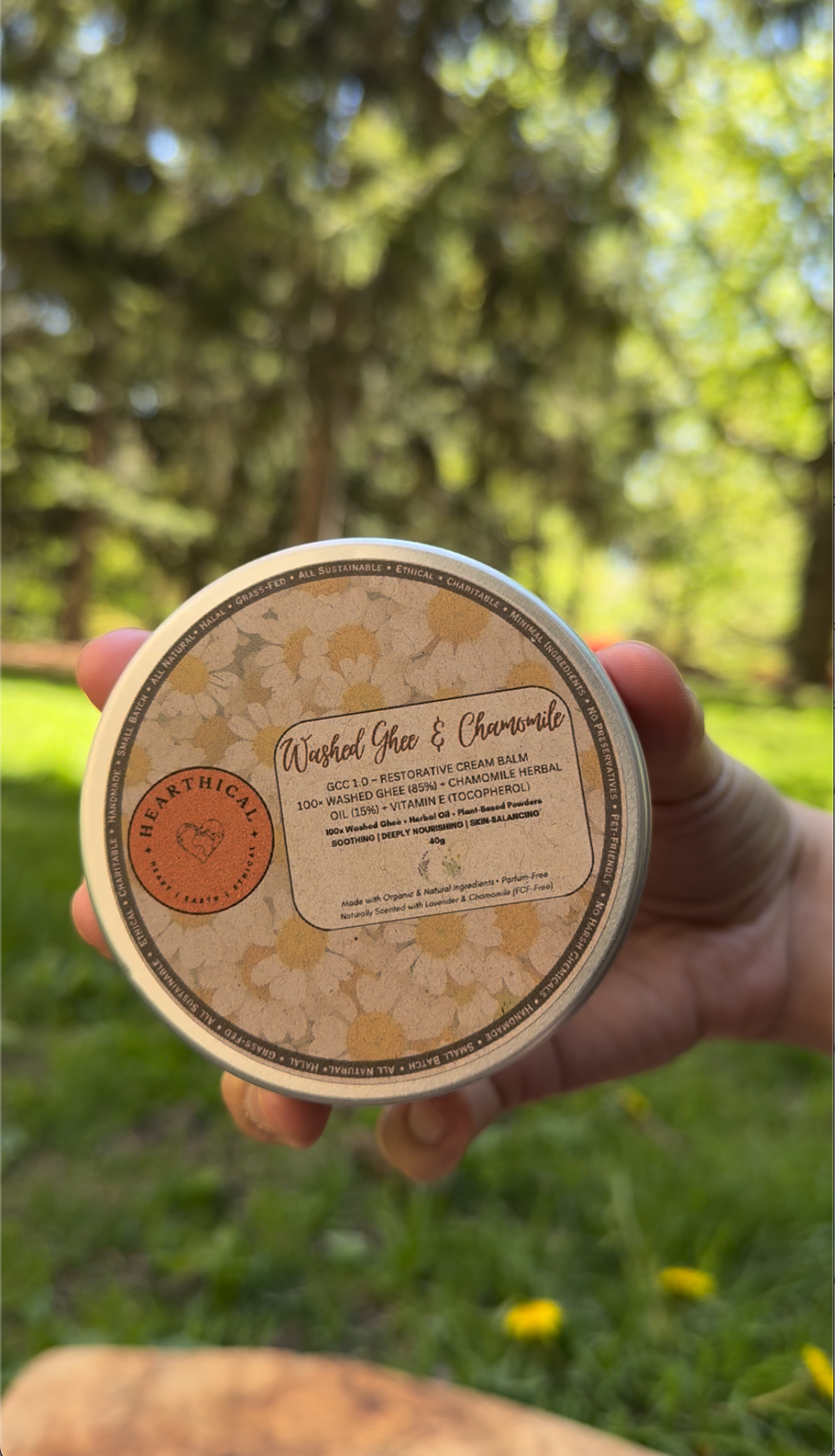 hearthical | 100x Washed Ghee + Chamomile Ultra-Nourishing Body Butter • Ayurvedic Treatment