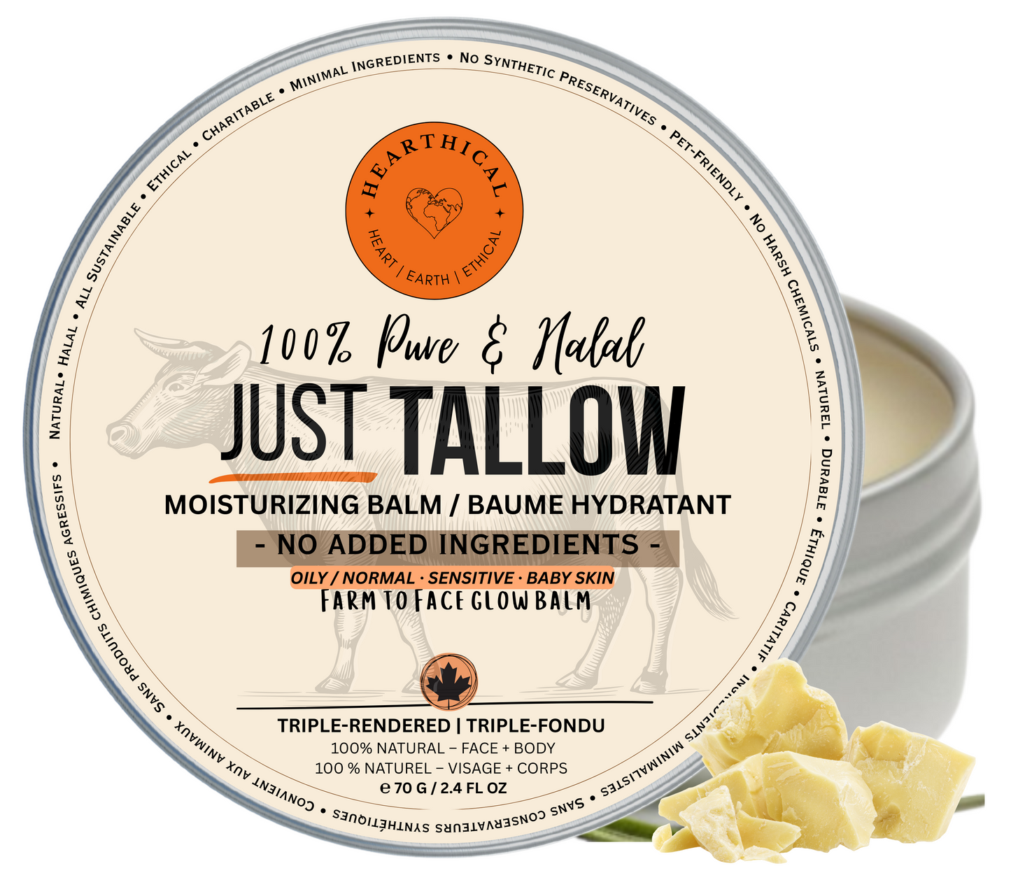 Halal Grass-Fed Tallow Balm